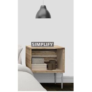 5/$25 3"x13" Simplify Weathered Wood Plaque